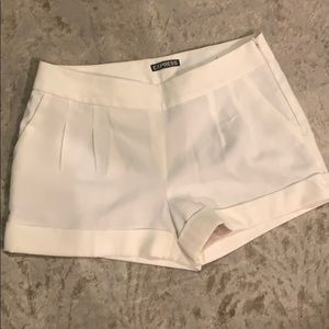 Express business casual shorts white barely worn
